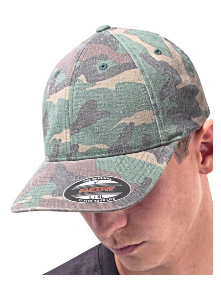 FLE-6977CA-Flexfit Garmet Washed Camo Cap 2